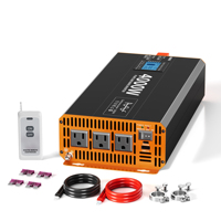 Convertisseur de courant pour voiture 4000W monophasé à onde sinusoïdale pure 12V/24V vers 110V pour camping-car/camion, usage solaire domestique avec télécommande LCD, certifié ETL