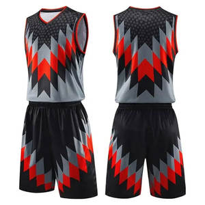 Ensemble de maillots de basket réversibles personnalisables, uniforme double face respirant, uniforme de basket-ball pur personnalisable par sublimation - Product Image 1
