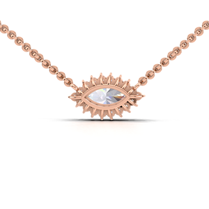 IGI Certified Lab Grown Diamond Marquise Cut Halo Pendant in 14K White / Yellow & Rose Gold Luxury Cluster Design - Product Image 3