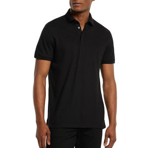 Polos surdimensionnés pour hommes en toile de coton spandex solide avec logo brodé sur mesure Séchage rapide Formel Original Golf - Product Image 1