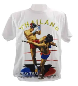 Thai Boxing MuayThai Size S T-Shirt 100% Cotton Fabrication Thai Original Graphic Designed Premium Quality Screen Printings