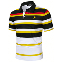 Polo de luxe décontracté pour hommes 100% coton haute qualité imprimé rayé marque personnalisée logo brodé Premium broderie 3D