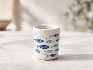 Ceramic Screen Printed Cartoon Fish Tea & Coffee <b>Mugs</b> Classic Dishwasher & Microwave Safe Gift <b>Box</b> Packaging for Giveaways - Product Image 5