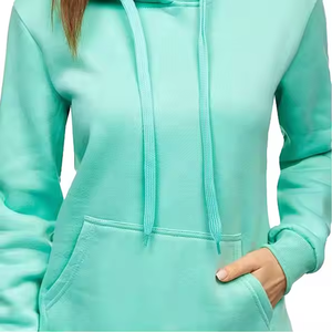 Meilleur prix – Sweat à capuche unisexe 100 % coton molletonné/éponge française, couleur unie, logo personnalisé sur le devant, coupe classique, respirant, séchage rapide - Product Image 5