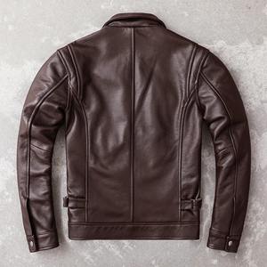 New Casual <b>Real</b> Cowhide Genuine <b>Leather</b> <b>Jacket</b> Men Slim Men's <b>jackets</b> <b>jacket</b> for men - Product Image 2