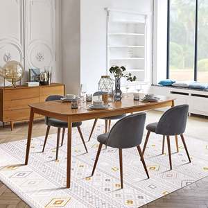 Alfombra Moderna Crema Netline CN013, 100% Acrílica, Antideslizante, Fácil de Limpiar, Duradera, 80x150cm, para Hogar, Dormitorio, Estudio, Habitación Infantil - Product Image 4