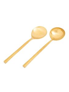 Ensemble de cuillères plaquées or de qualité supérieure exquis art populaire du Rajasthan détaillant longue poignée cadeau de mariage table légère écologique - Product Image 5