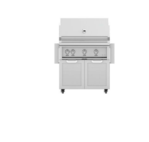 NUEVO Grill Hestan de 36 pulgadas con quemador Sear y asador en carrito de torre de doble puerta - GMBR36 - Product Image 2