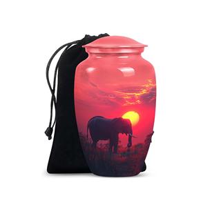 Urnas de elefante para cenizas humanas Urna para cenizas Urnas de cremación masculinas y femeninas adultas para mujeres Urnas funerarias para hombres adultos Tamaño personalizado - Product Image 1