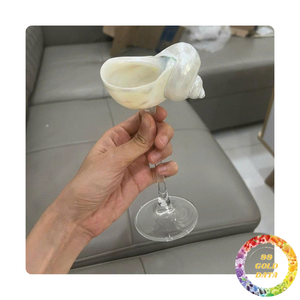 Verre à vin coquille de conque | Articles faits à la main du Viet Nam | Idéal pour les cadeaux et la décoration intérieure - Product Image 4