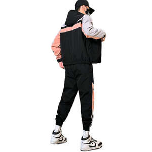 Chaqueta Deportiva Cortavientos Personalizable para Hombre, con Bloques de Color, Cremallera, Capucha, 100% Algodón, Elástica en Cuatro Direcciones - Product Image 3