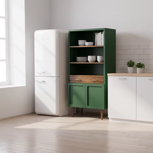 Armoire haute de haute qualité en bois massif 100% Design minimaliste pour meubles d'appartement, meubles d'intérieur - Product Image 1