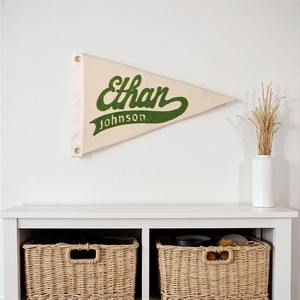 Cita personalizada Banner lienzo bandera colgante de pared banderín decoración personalizada arte cita decoración de pared bordado a mano nombre banderín bandera - Product Image 3