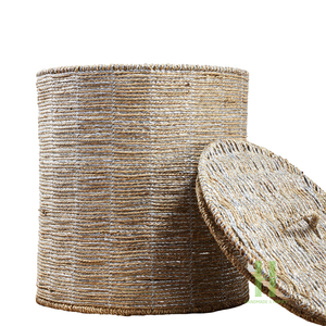 New Arrival Seagrass Storage <b>Basket</b> for <b>Laundry</b> Clothes Organization OEM Handwoven Kids Toys Organizer Storage <b>Baskets</b> - Product Image 1