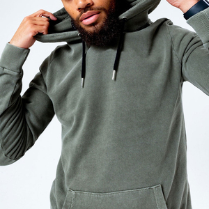 Sudadera con capucha y pantalones de chándal lavados con ácido de algodón de alta calidad para hombre, conjunto de chándal polar para correr para hombre - Product Image 3