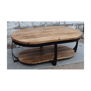 Mesa de centro de madera de hierro industrial moderna, muebles antiguos para interiores y exteriores, proveedor principal, muebles para el hogar para sala de estar - Product Image 4