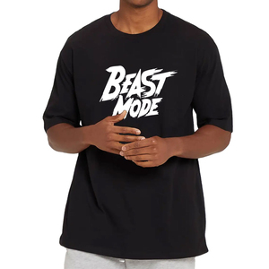 Chenille bordado venta al por mayor rayas cuello redondeado camiseta de gran tamaño para hombres camisetas personalizadas todo camisas - Product Image 1