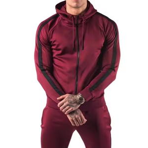 Chándal de poliéster con cremallera transpirable cómodo de alta calidad, cortavientos para hombre con logotipo personalizado para invierno, OEM personalizable - Product Image 5