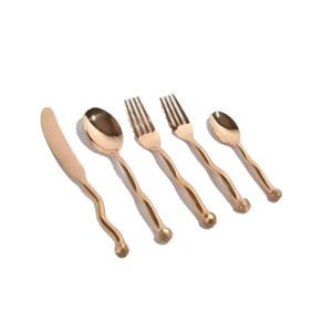 Utensilios de cocina Juego de cubiertos dorados Acero inoxidable 304 Juego de queso Precio al por mayor Regalos de fiesta de negocios elegantes Juego de cubiertos CLÁSICO - Product Image 6