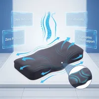 Oreiller ergonomique minimaliste moderne en mousse à mémoire de forme, anti-acariens et respirant, liste de prix d'usine très compétitive.