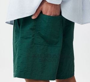 Pantalones cortos de golf informales con patrón sólido para hombre, pantalones de chándal de nailon transpirables, cintura elástica con cordón, bolsillo para la playa, tamaño personalizable - Product Image 3