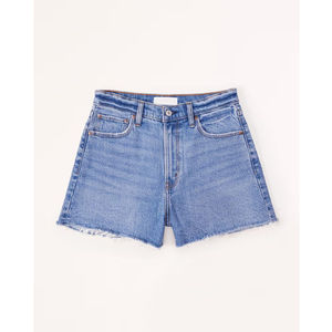 Shorts en jean vintage taille haute pour femmes en gros, 100% coton, écologiques, respirants, de haute qualité, bleu, streetwear d'été - Product Image 5