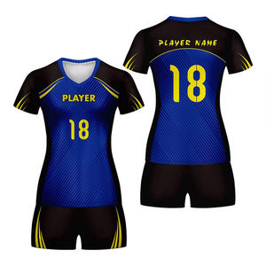 Uniforme de Voleibol Atlético para Mujer, Conjunto de Jersey y Pantalones Cortos de Tela Elástica Ligera Estampada, Transpirable, Cómodo y Personalizable - Product Image 5