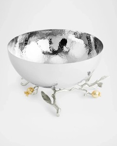 Tazón de acero inoxidable de lujo con soporte de metal Diseño increíble Tazón para servir ensalada o frutas Tazón de tuerca hecho a mano Hecho EN LA India - Product Image 4