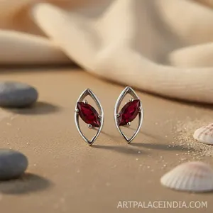 Boucles d'oreilles en argent avec rubis pour femmes, certifiées GIA, diamant taille poire, or rose, or blanc, or jaune, bijoux en pierres précieuses, cadeau - Product Image 3