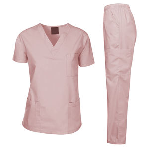 Tenue d'opération unie pour médecins et infirmières – Ensemble de blouses et pantalons pour femmes et hommes - Product Image 6