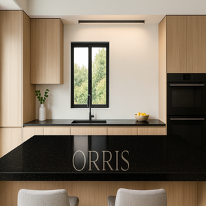 Dalles et carreaux de granit noir Galaxy, luxe moderne, pour plans de travail polis, pour sols, hall, appartement, solutions d'intérieur complètes - Product Image 2