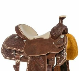 Western Leather Barrel Racing Horse Saddle Tack Set Disponible Plusieurs couleurs et tailles DESIGN OUTIL À LA MAIN CLASSIQUE - Product Image 5