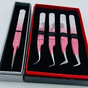 แหนบต่อขนตาโลโก้สินค้ามาใหม่แหนบสแตนเลสบรรจุฟรีโลโก้อย่างยั่งยืน - Product Image 2