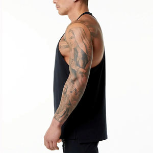 Vente en gros de débardeurs avec logo personnalisé Sports Muscle Bodybuilding Gym Running Singlets Stringer Fitness Débardeur pour homme - Product Image 6