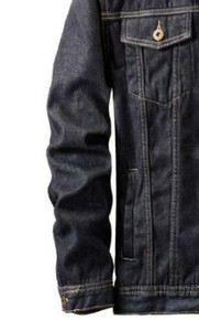 Veste en jean vintage de haute qualité, respirante, délavée à l'acide, avec broderie et style décontracté pour hommes - Product Image 3