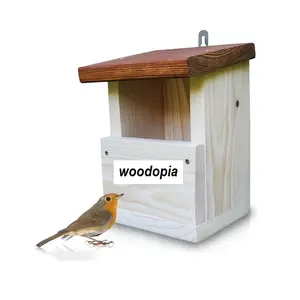 Finch Bluebird Cardinals Hanging Birdhouse Wooden Bird House For Outside Bird Nesting Box