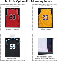 Vitrina de Madera Creativa para Exhibición de Camisetas, con Protección UV y Cerradura, Diseño Ecológico para Camisetas de Béisbol, Baloncesto y Fútbol