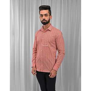 Chemise décontractée pour homme en coton imprimé à manches longues, respirante, en popeline ou tissu Oxford, motif floral ou à pois, offre ODM - Product Image 5