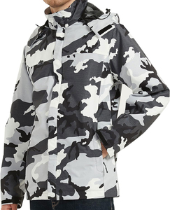 Veste de pluie imperméable coupe-vent d'extérieur légère unisexe nouveauté veste de pluie personnalisée de style High Street pour hommes - Product Image 3