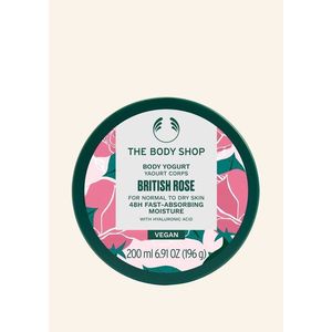 BODY SHOP Crema Corporal con Aroma a Rosa Británica 200ML, con Ácido Hialurónico para Piel Normal a Seca, Certificada Vegana, Cuidado Corporal - Product Image 1
