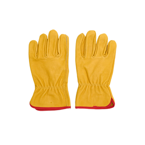 Guantes de trabajo de piel de oveja de piel de cabra amarilla de alta calidad Protección laboral Guantes de trabajo de grano de cabra para Conductor de industria resistente - Product Image 6