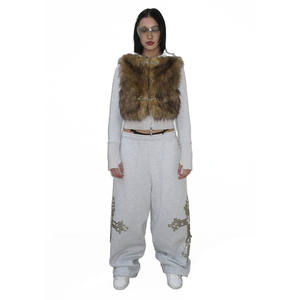 Pantalon de jogging décontracté à jambe droite, taille mi-haute double, imprimé personnalisé, léger, confortable, avec cordon de serrage, respirant et séchage rapide - Product Image 1