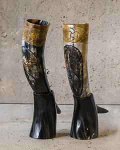 Cuerno Vikingo para Beber, Cuerno de Búfalo Pulido de Alta Calidad, Impermeable, Estilo Animal Único, Decoración para el Hogar y Cuerno para Cerveza FAIZA CRAFT - Product Image 2