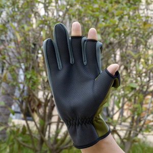 Gants de pêche unisexes imperméables antidérapants extensibles avec fermeture auto-agrippante, doigts amovibles, matière nylon respirante, intelligents et polyvalents - Product Image 5
