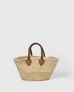 Boho Beauty: Wholesale Palm Leaf Bags for the Conscious Shopper Tote bag style High Quality Moroccan Handmade