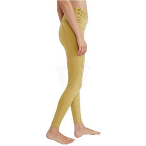 OEM Custom Mid Waist Elastic Yoga <b>Leggings</b> for Women Quick Dry New Design Plus Size <b>Leggings</b> with Solid <b>Pattern</b> - Product Image 6