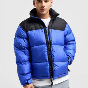 New Design Custom Winter Quilted Puffer <b>Jacket</b> Zip <b>Padded</b> Stand Collar Lightweight <b>Waterproof</b> Front Warm Outwear for Men <b>Women</b> - Product Image 6