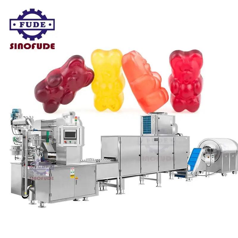 Intelligent Controlesysteem Automatische Gummy Making Machine Jelly Gummy Productielijn