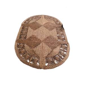 Hot New Design Seagrass Handmade Floral Pattern Paillassons Naturel Sûr Osier Cuisine Décor Maison Tapis De Sol - Product Image 1