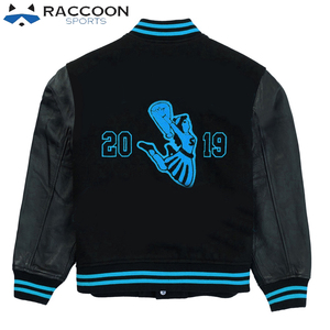 Chaqueta Varsity de Diseño Personalizado Raccoon Sports para Hombre, Manga de Lona, Reversible, Impermeable, Transpirable, Ecológica, Estilo Urbano - Product Image 3